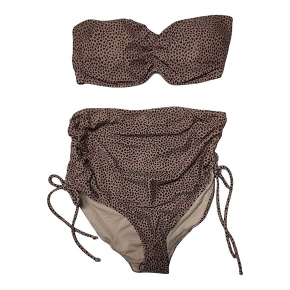 A Pea in the Pod Bikini Animal Print Maternity Swimwear Convertible NWT Medium - Picture 1 of 14